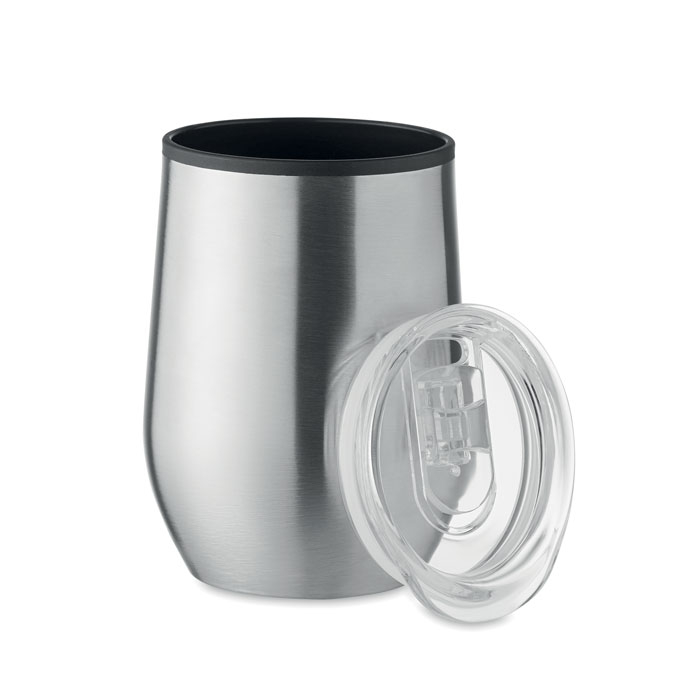 Gobelet de voyage publicitaire 350 ml CHIN CHAN silver mate